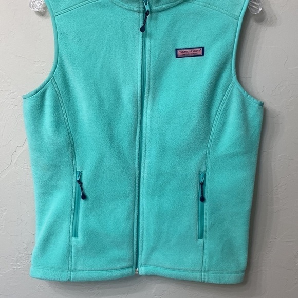 Vineyard Vines blue/ green fleece vest size small - Picture 3 of 9